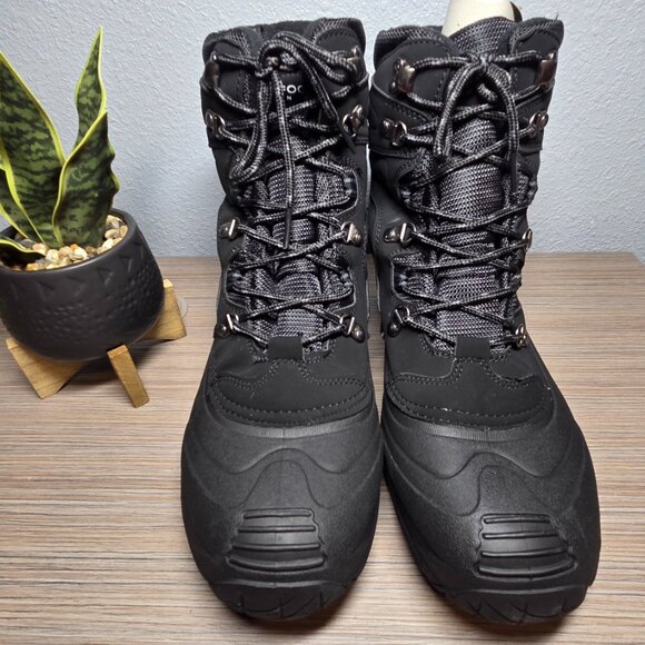 NEW!!! London Fog Breckenridge Black Insulated Hiking Boots 10M Waterproof - Picture 3 of 8